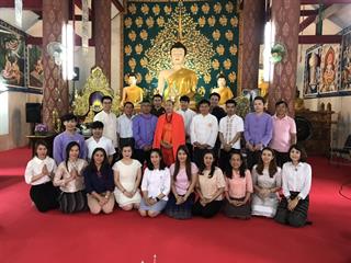 มหาวิทยาลัยพะเยา ถวายธรรมมาสน์ วัดแม่ขะจาน